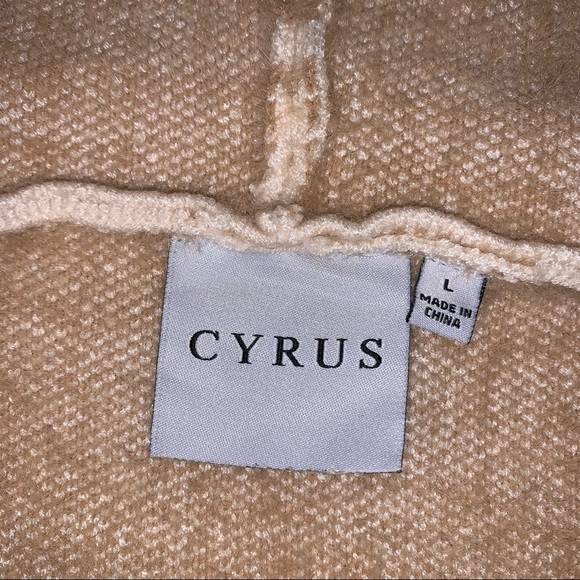 Cyrus Statement Maker Windowpane Hooded Sweater Coat size Large - Picture 4 of 5